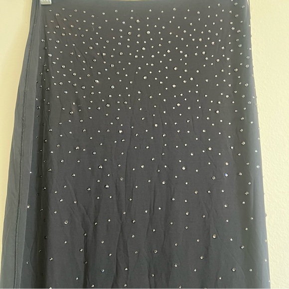 NWOT! SKIMS X Swarovski Jelly Sheer Maxi Skirt in Onyx Black - Picture 14 of 16
